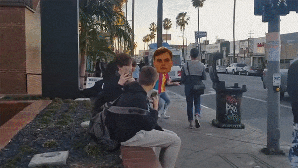 Walking On Street Happy Dance Meme GIF