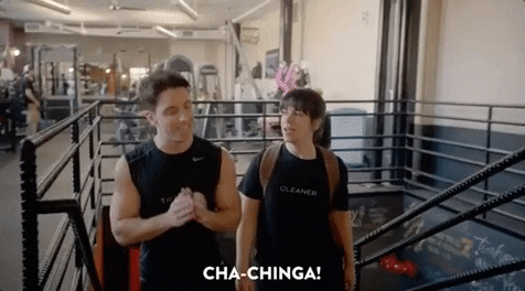 Walking Side By Side Cha Ching GIF