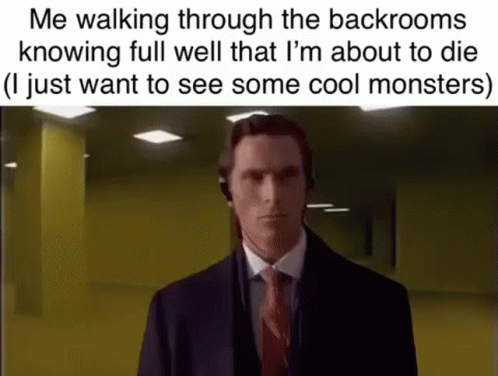 Walking Through Backrooms Christian Bale GIF