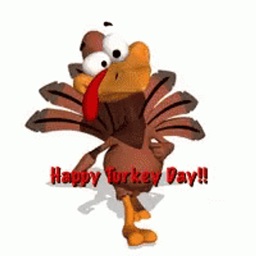 Walking Turkey Happy Turkey Day GIF