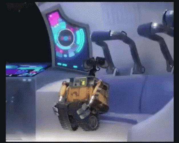 Wall E Inviting To Sit Beside Him GIF