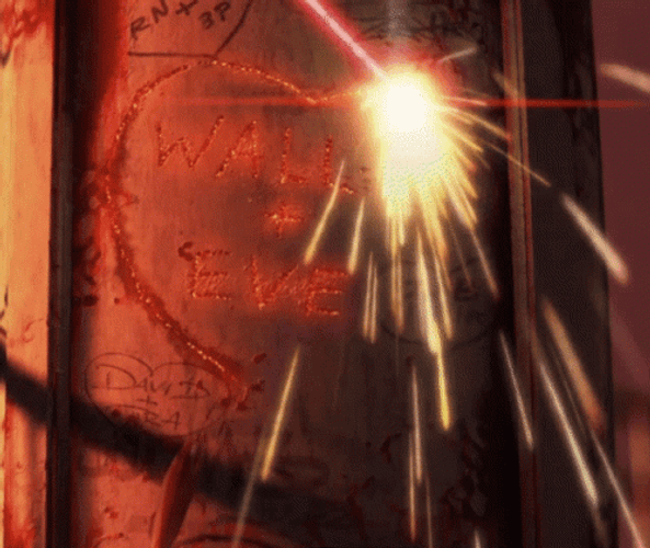 Wall-E Laser Engraving Love Message GIF