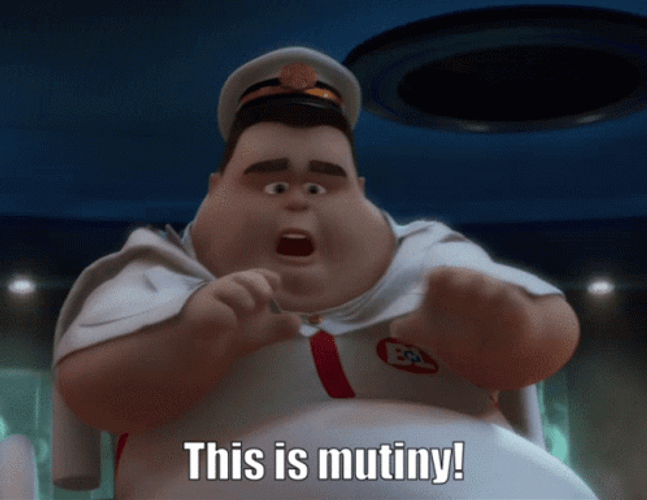 Wall E Movie Captain McCrea Mutiny GIF
