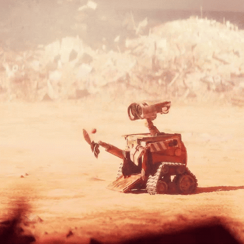 Wall E Playing Table Tennis Alone GIF