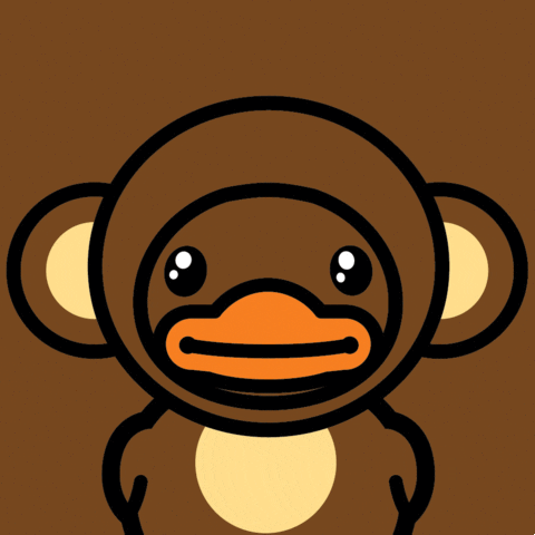 Wallpaper Bduck. Monkey. GIF