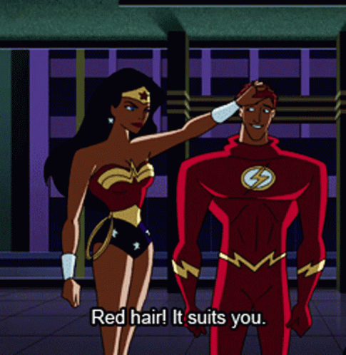Wally West And Wonder Woman GIF