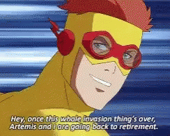 Wally West Kid Flash Running Fast GIF