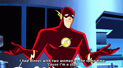 Wally West The Flash I Had Dinner With Two Women GIF