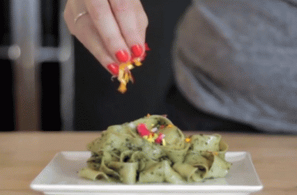 Walnut Pesto Penne Pasta GIF
