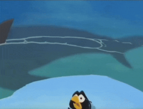Walrus Flying With Penguin Behind