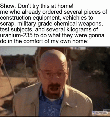 Walter White Falling Construction Meme GIF
