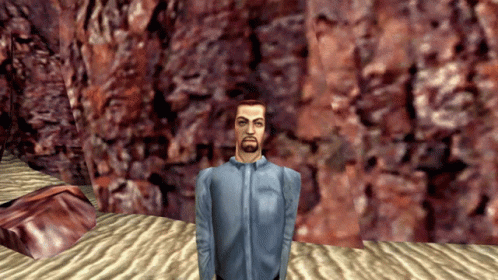 Walter White Falling Game Character Parody GIF