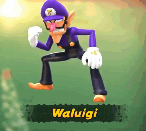 Waluigi With Purple Hat GIF