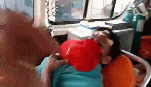 Over Dramatic Guy Riding Wambulance GIF