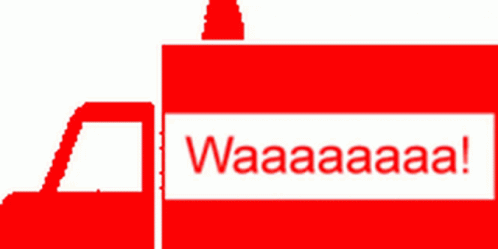 Wambulance Blinking Siren Animated Art GIF