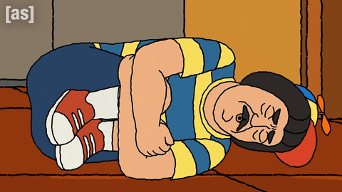 Wambulance Crying Fetal Position Cartoon GIF