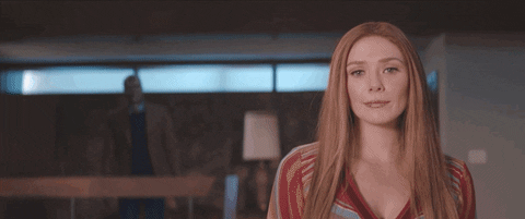 Wanda Maximoff Looking At Vision GIF