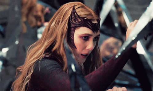 Wanda Maximoff Looking Defeated GIF