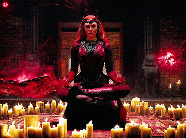Wanda Vision Scarlet Witch Doctor Strange Multiverse Meditating GIF