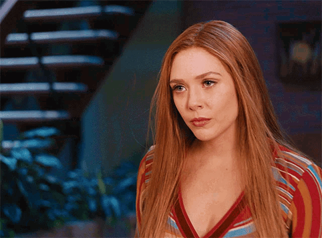 Wandavision Scarlet Witch Staring GIF