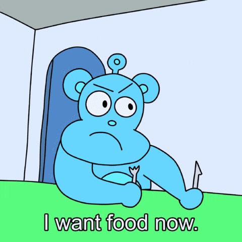 Want Food Now Bubble Guts GIF