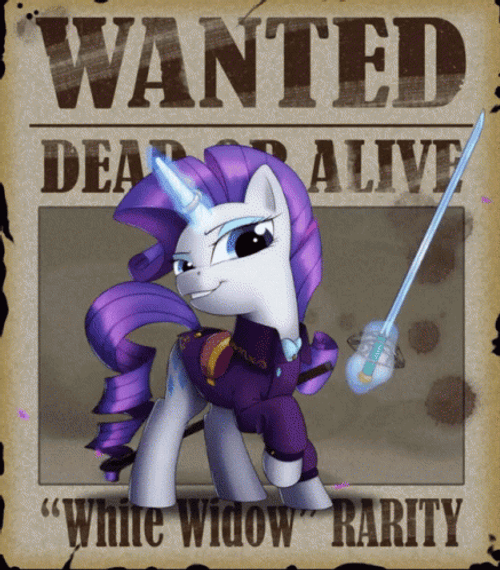 Wanted Rarity Poster Mlp GIF