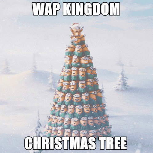 Wap Minion Christmas Tree GIF