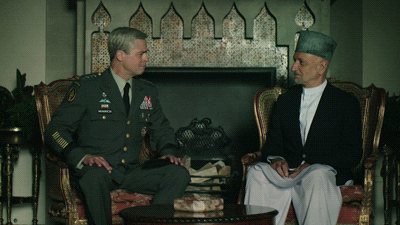 War Machine Glen Mcmahon With President Hamid Karzai GIF