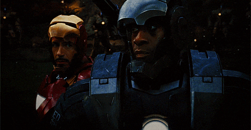 War Machine With Iron Man GIF