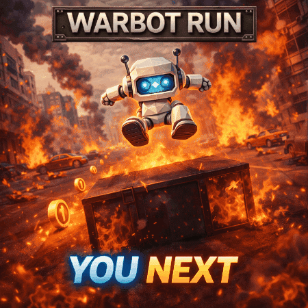 Warbot Run Robot Jumping Over Box GIF