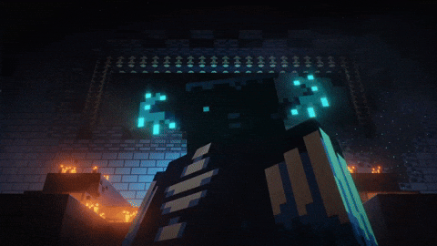 Warden Minecraft Looking Around GIF