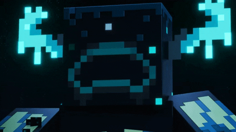 Warden With Moving Horns Minecraft GIF