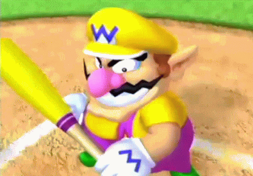 Wario Baseball Bat GIF