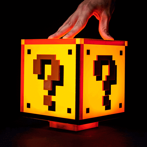 Wario Question Block Lamp GIF