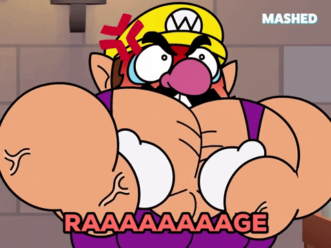 Wario Raging Muscles GIF