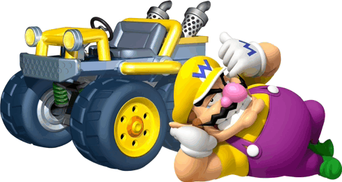 Wario Relaxing Mario Buggy GIF