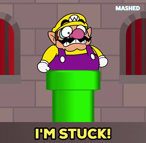 Wario Standing On Pipe GIF