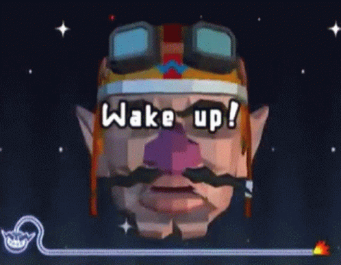 Wario Wake Up GIF