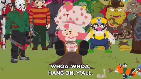 Wario With Strawberry Shortcake GIF