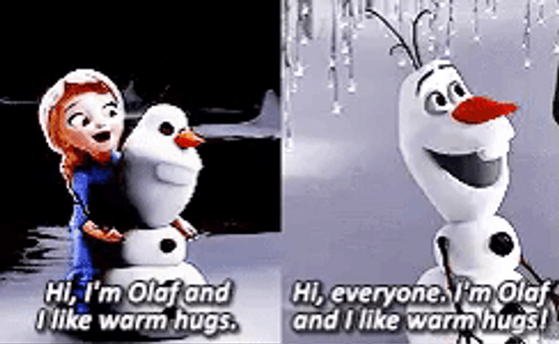 Warm Hugs Olaf Anna Frozen Movie GIF