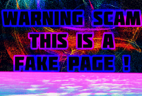 Warning Scam This Is A Fake Page On A Purple Background GIF