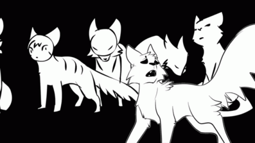 Black And White Animation Warrior Cats GIF