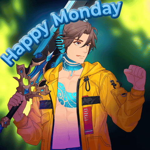 Warrior Man Animated Happy Monday GIF
