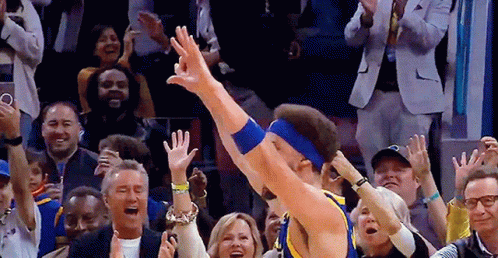 Warriors Klay Thompson Celebrating GIF