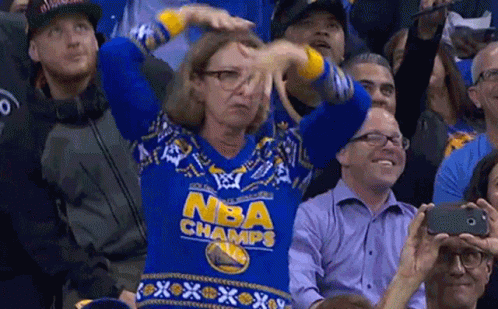 Matured Lady Warriors Fan Dancing GIF
