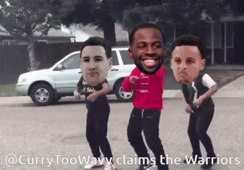 Warriors Players Stephen Curry Dancing Bubble Head GIF