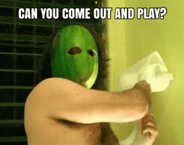 Warriors Come Out And Play Watermelon Head GIF