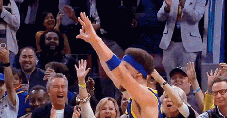 Warriors Klay Thompson Celebrating GIF