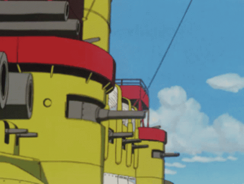 Warship Battle 1990s Anime GIF