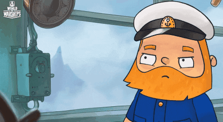 Warship Captain Panic GIF